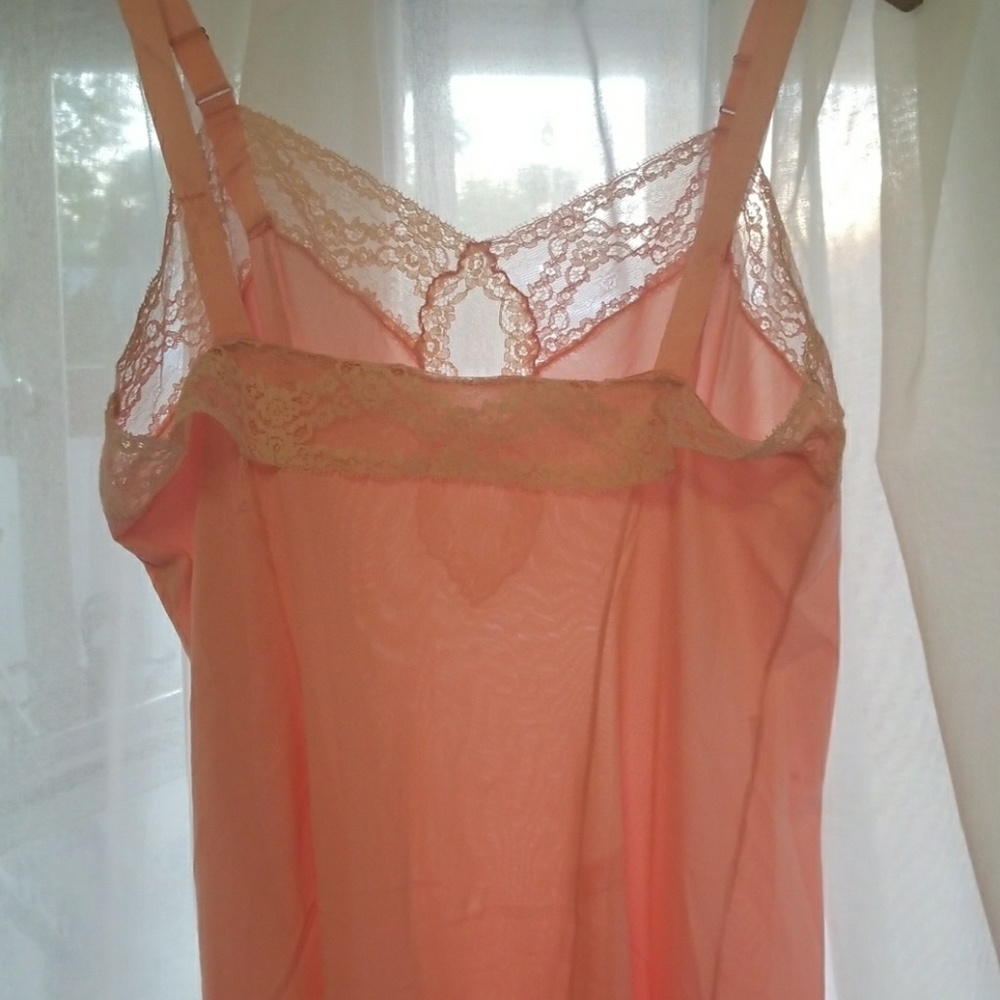 Vintage Silky Slip with Lace - Picture 6 of 8